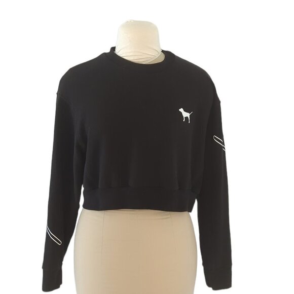 Victoria's Secret Pink Cropped Logo Sweatshirt - Picture 1 of 3